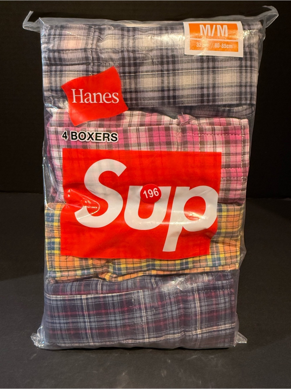 SUPREME Hanes Men’s Plaid Boxer Briefs Pack - Mixed Colors Medium